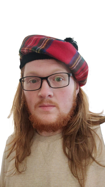 image of the Blake Thorson in a fancy scottish cap.